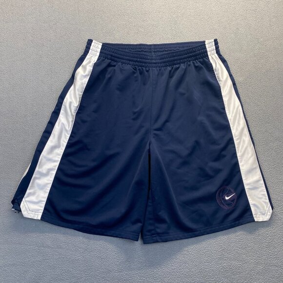 Nike Shorts Mens Size XXL Blue White Swoosh Active Basketball Gym 10",Pockets - Picture 1 of 15